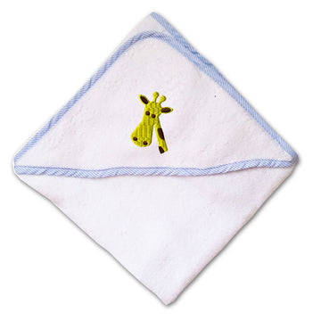 Baby Hooded Towel Cute Giraffe Face Embroidery Kids Bath Robe Cotton