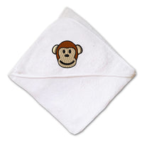 Baby Hooded Towel Cute Monkey Face Embroidery Kids Bath Robe Cotton - Cute Rascals