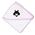 Baby Hooded Towel Wolf Face Black Embroidery Kids Bath Robe Cotton