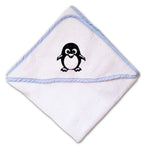 Baby Hooded Towel Cute Penguin Embroidery Kids Bath Robe Cotton - Cute Rascals