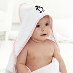 Baby Hooded Towel Cute Penguin Embroidery Kids Bath Robe Cotton - Cute Rascals