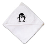 Baby Hooded Towel Cute Penguin Embroidery Kids Bath Robe Cotton - Cute Rascals