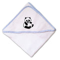 Baby Hooded Towel Chubby Panda Embroidery Kids Bath Robe Cotton