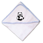 Baby Hooded Towel Chubby Panda Embroidery Kids Bath Robe Cotton - Cute Rascals