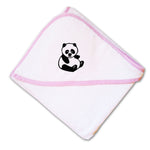 Baby Hooded Towel Chubby Panda Embroidery Kids Bath Robe Cotton - Cute Rascals