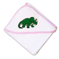 Baby Hooded Towel Triceratops Dinosaur A Embroidery Kids Bath Robe Cotton