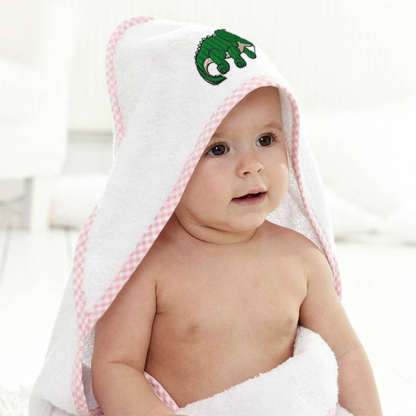 Baby Hooded Towel Triceratops Dinosaur A Embroidery Kids Bath Robe Cotton - Cute Rascals