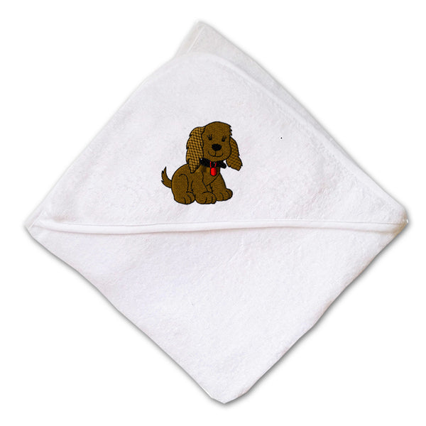 Baby Hooded Towel Puppy Dog Embroidery Kids Bath Robe Cotton - Cute Rascals