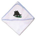 Baby Hooded Towel Stegosaurus Embroidery Kids Bath Robe Cotton - Cute Rascals