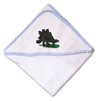 Baby Hooded Towel Stegosaurus Embroidery Kids Bath Robe Cotton - Cute Rascals