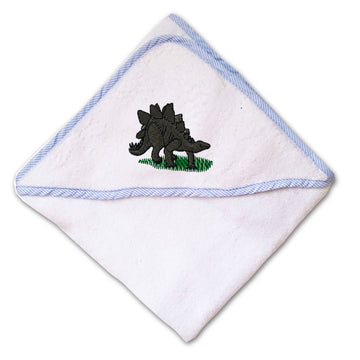Baby Hooded Towel Stegosaurus Embroidery Kids Bath Robe Cotton