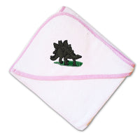 Baby Hooded Towel Stegosaurus Embroidery Kids Bath Robe Cotton - Cute Rascals