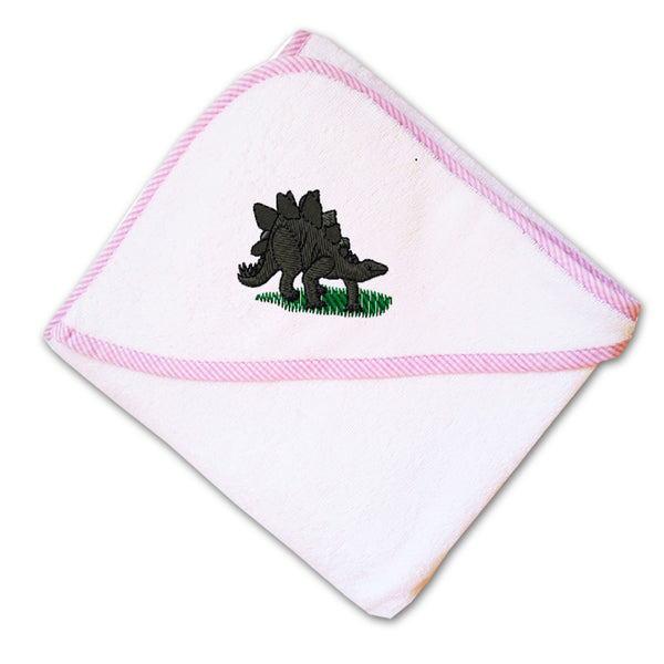 Baby Hooded Towel Stegosaurus Embroidery Kids Bath Robe Cotton - Cute Rascals
