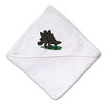 Baby Hooded Towel Stegosaurus Embroidery Kids Bath Robe Cotton - Cute Rascals