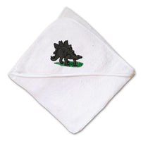 Baby Hooded Towel Stegosaurus Embroidery Kids Bath Robe Cotton - Cute Rascals