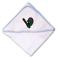 Baby Hooded Towel Baseball Alien Embroidery Kids Bath Robe Cotton - Cute Rascals