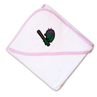 Baby Hooded Towel Baseball Alien Embroidery Kids Bath Robe Cotton - Cute Rascals