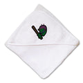 Baby Hooded Towel Baseball Alien Embroidery Kids Bath Robe Cotton