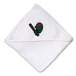 Baby Hooded Towel Baseball Alien Embroidery Kids Bath Robe Cotton - Cute Rascals