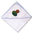 Baby Hooded Towel Alien Basketball Embroidery Kids Bath Robe Cotton