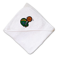 Baby Hooded Towel Alien Basketball Embroidery Kids Bath Robe Cotton - Cute Rascals