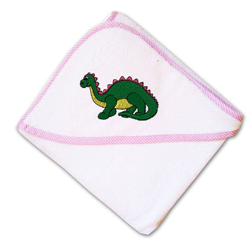 Baby Hooded Towel Cute Dinosaur Embroidery Kids Bath Robe Cotton