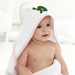 Baby Hooded Towel Cute Dinosaur Embroidery Kids Bath Robe Cotton - Cute Rascals