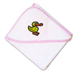 Baby Hooded Towel Cute Duck Embroidery Kids Bath Robe Cotton - Cute Rascals
