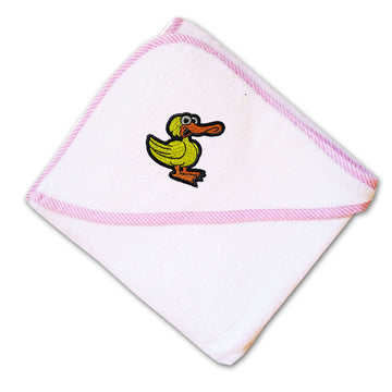 Baby Hooded Towel Cute Duck Embroidery Kids Bath Robe Cotton