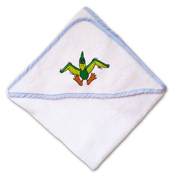 Baby Hooded Towel Pterodactyl Embroidery Kids Bath Robe Cotton