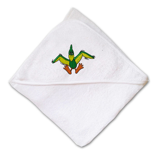 Baby Hooded Towel Pterodactyl Embroidery Kids Bath Robe Cotton - Cute Rascals