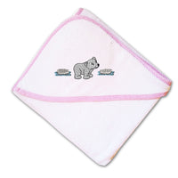 Baby Hooded Towel Cute Polar Bear Embroidery Kids Bath Robe Cotton - Cute Rascals