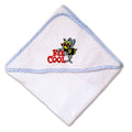 Baby Hooded Towel Bee Cool Embroidery Kids Bath Robe Cotton
