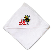 Baby Hooded Towel Bee Cool Embroidery Kids Bath Robe Cotton - Cute Rascals