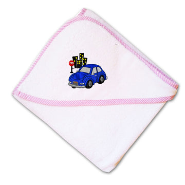 Baby Hooded Towel Kid Compact Car City Embroidery Kids Bath Robe Cotton