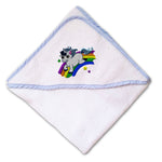 Baby Hooded Towel Kids Cute Unicorn Rainbow Embroidery Kids Bath Robe Cotton - Cute Rascals