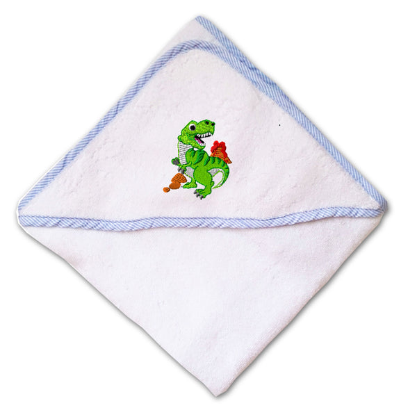 Baby Hooded Towel Kids T-Rex Dinosaur Embroidery Kids Bath Robe Cotton - Cute Rascals