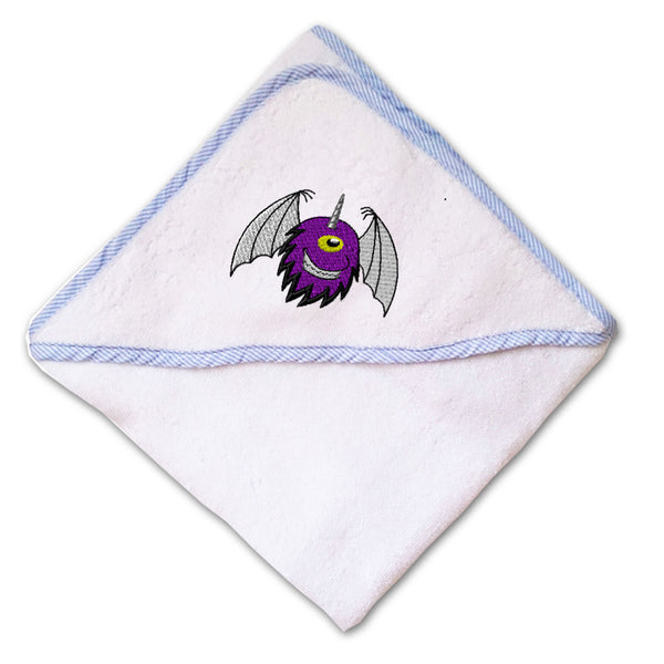 Baby Hooded Towel Kids Flying People Eater Embroidery Kids Bath Robe Cotton - Cute Rascals