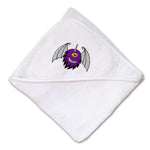 Baby Hooded Towel Kids Flying People Eater Embroidery Kids Bath Robe Cotton - Cute Rascals