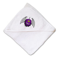 Baby Hooded Towel Kids Flying People Eater Embroidery Kids Bath Robe Cotton - Cute Rascals
