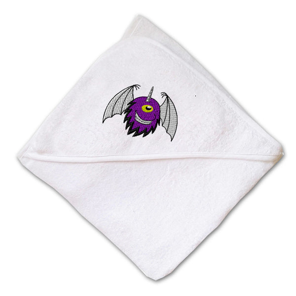 Baby Hooded Towel Kids Flying People Eater Embroidery Kids Bath Robe Cotton - Cute Rascals