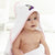 Baby Hooded Towel Kids Small Machine Robot Embroidery Kids Bath Robe Cotton - Cute Rascals
