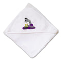 Baby Hooded Towel Kids Small Machine Robot Embroidery Kids Bath Robe Cotton