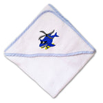 Baby Hooded Towel Kids Sharkcopter Embroidery Kids Bath Robe Cotton - Cute Rascals