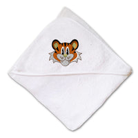 Baby Hooded Towel Kids Animal Cute Tiger Face Embroidery Kids Bath Robe Cotton - Cute Rascals