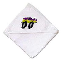 Baby Hooded Towel Kids Monster Truck Embroidery Kids Bath Robe Cotton - Cute Rascals