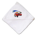 Baby Hooded Towel Kids Firetruck Embroidery Kids Bath Robe Cotton