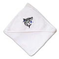 Baby Hooded Towel Kids Shark Towel C Embroidery Kids Bath Robe Cotton