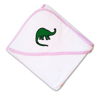 Baby Hooded Towel Dinosaur Brontosaurus Embroidery Kids Bath Robe Cotton - Cute Rascals