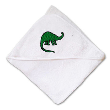Baby Hooded Towel Dinosaur Brontosaurus Embroidery Kids Bath Robe Cotton